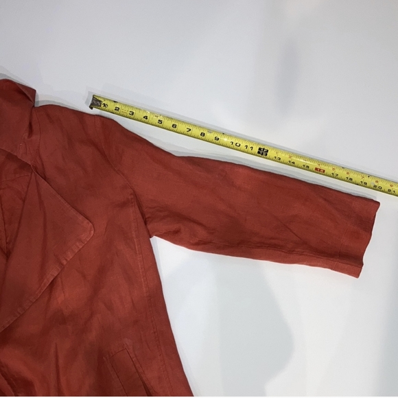 100% Linen Wrap Pocket Jacket - Picture 9 of 9